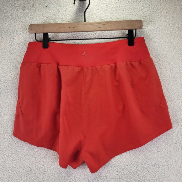 Joy Lab Women Red Athletic Shorts Laser Cut Perforated Layered Size Medium - Picture 4 of 8